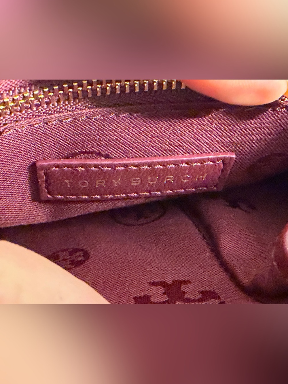 Tory Burch Quilted Leather Crossbody and Mini Wallet in Burgundy - Picture 9 of 16
